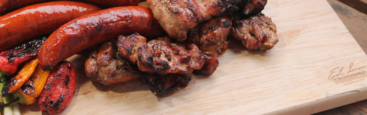 cutting board with meats